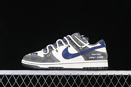 All Categories Nk SB Dunk Series Nk SB Dunk Low High-end Customized Low-top Sneakers Nk SB Dunk Low Supreme Joint-Gray White Blue Hook Drawstring Anniversary High-end Customized Low-top Casual Sneakers XS1186-100